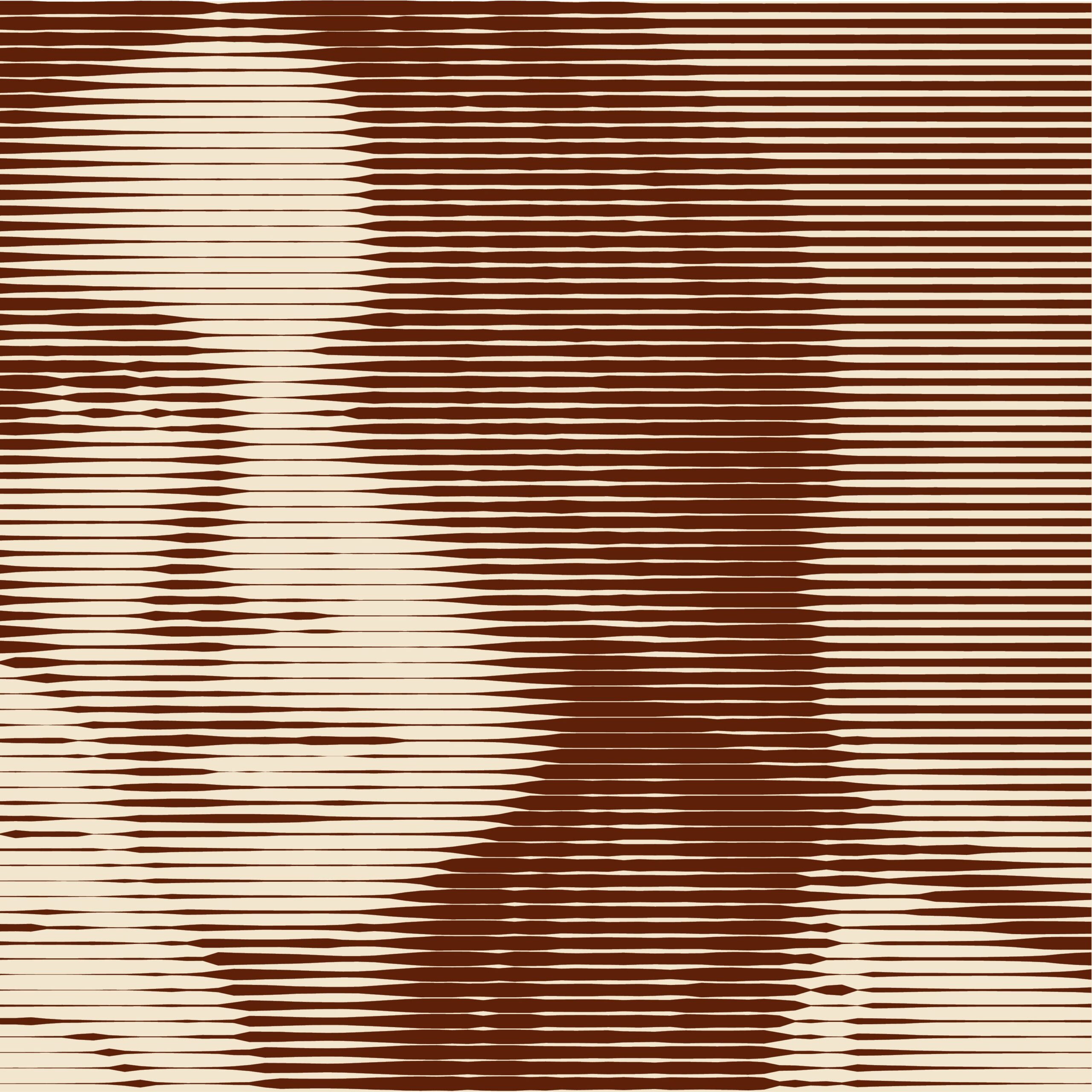 Une image d'Adriana, où les pixels sont transformés en bandes à largeur variable